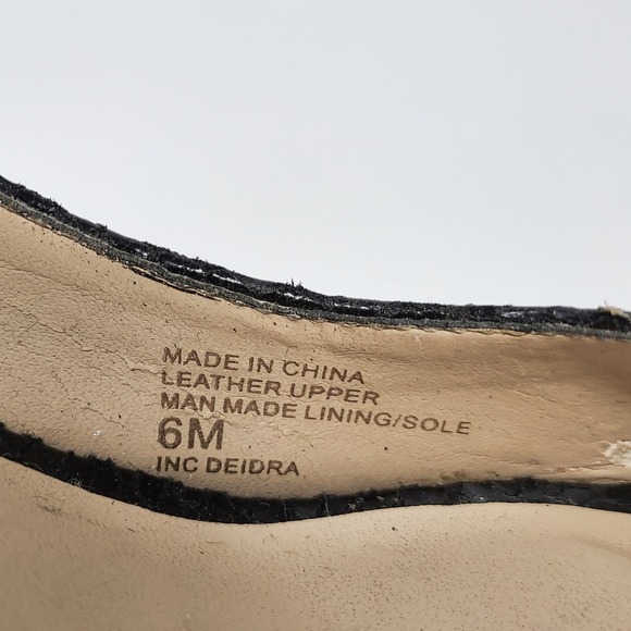 INC Black Snake Skin Faux Leather Pumps Size 6 - Picture 10 of 10